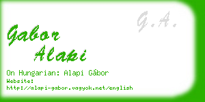 gabor alapi business card